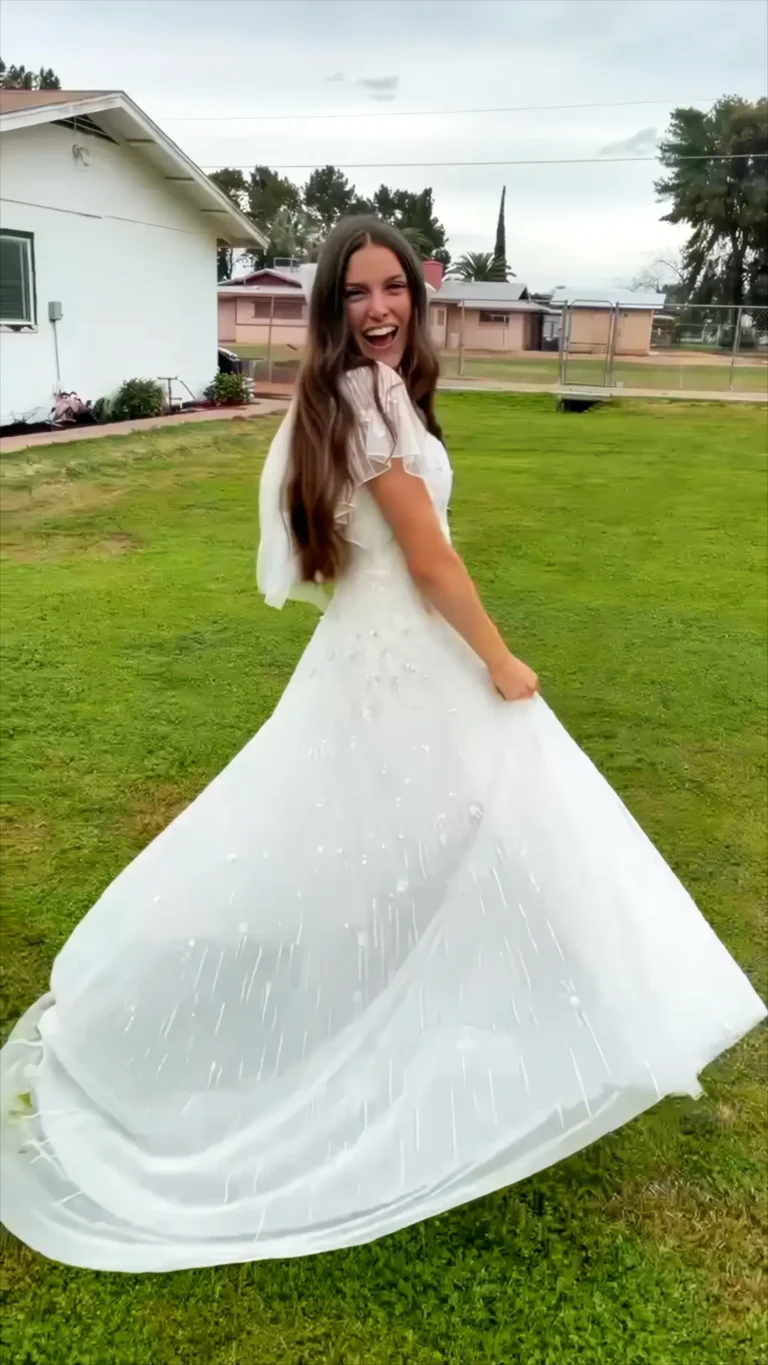 Girl Spinning in Wedding Dress